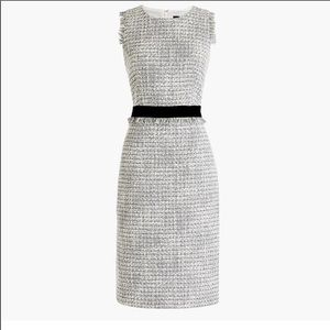 J Crew  Sheath dress in Silver tweed New with Tag